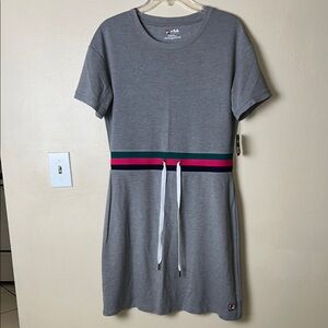 Fila Gray Athletic Mini Dress Crew Neck